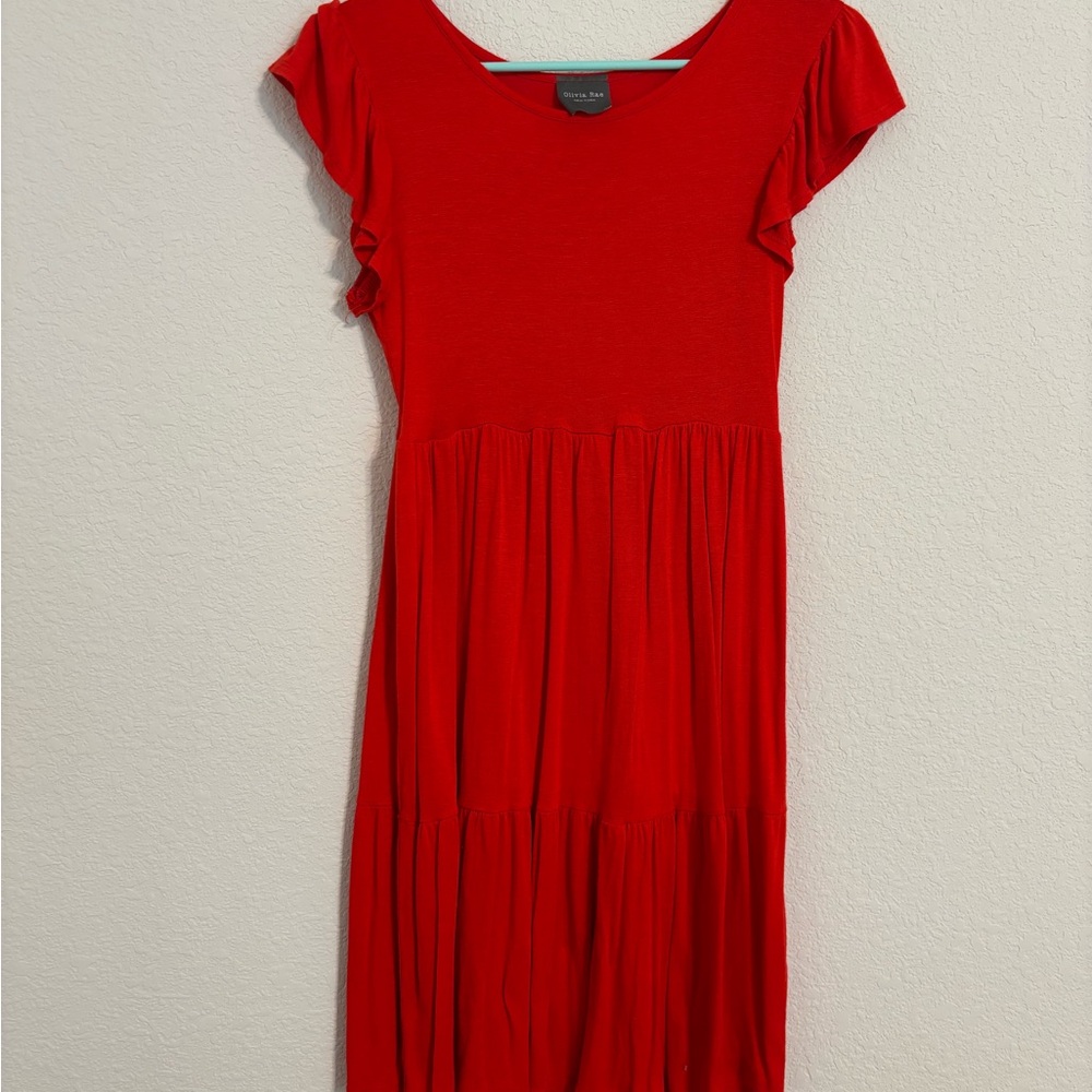 Olivia Rae Red Midi Dress